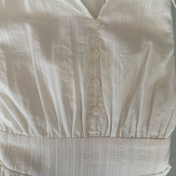 CIDER NWT White Ruffle Vintage Style Cotton Dress With Lining Boho - Picture 5 of 11